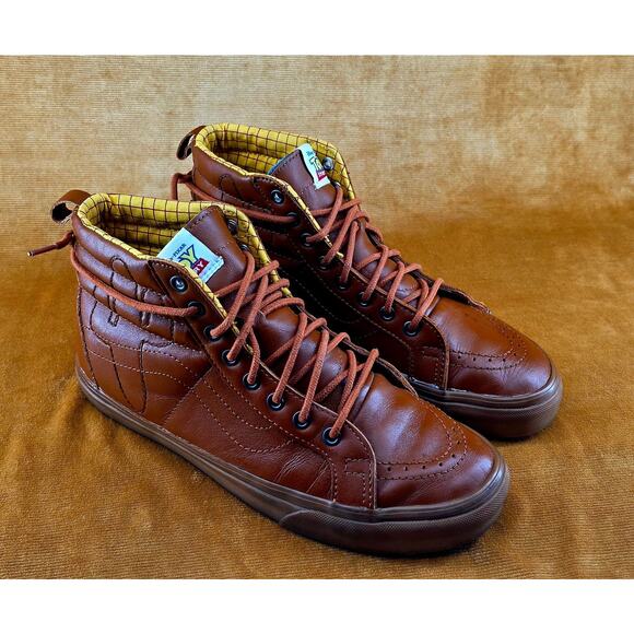 Vans Toy Story Woody Sk8-Hi Reissue PT Brown Leather Mens 9.5 Womens 11 main image 7